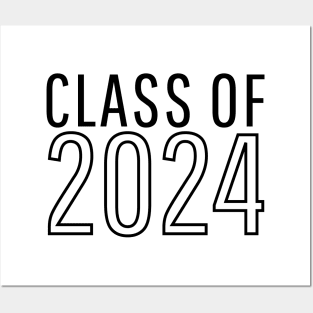 Class Of 2024. Simple Typography 2024 Design for Class Of/ Graduation Design. Black Posters and Art